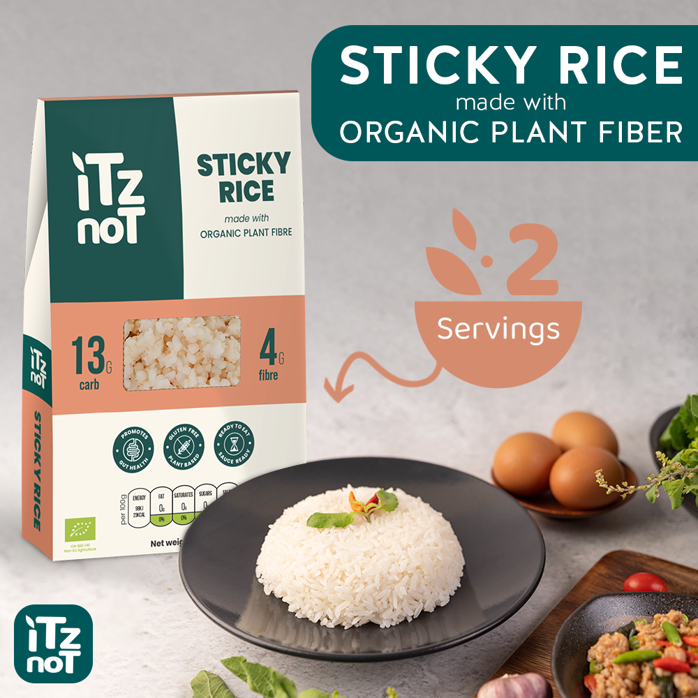 iTz noT Sticky Rice, Organic Plant Fibre Yam, Ready to Eat, 100% Natural, Gluten Free 200gm