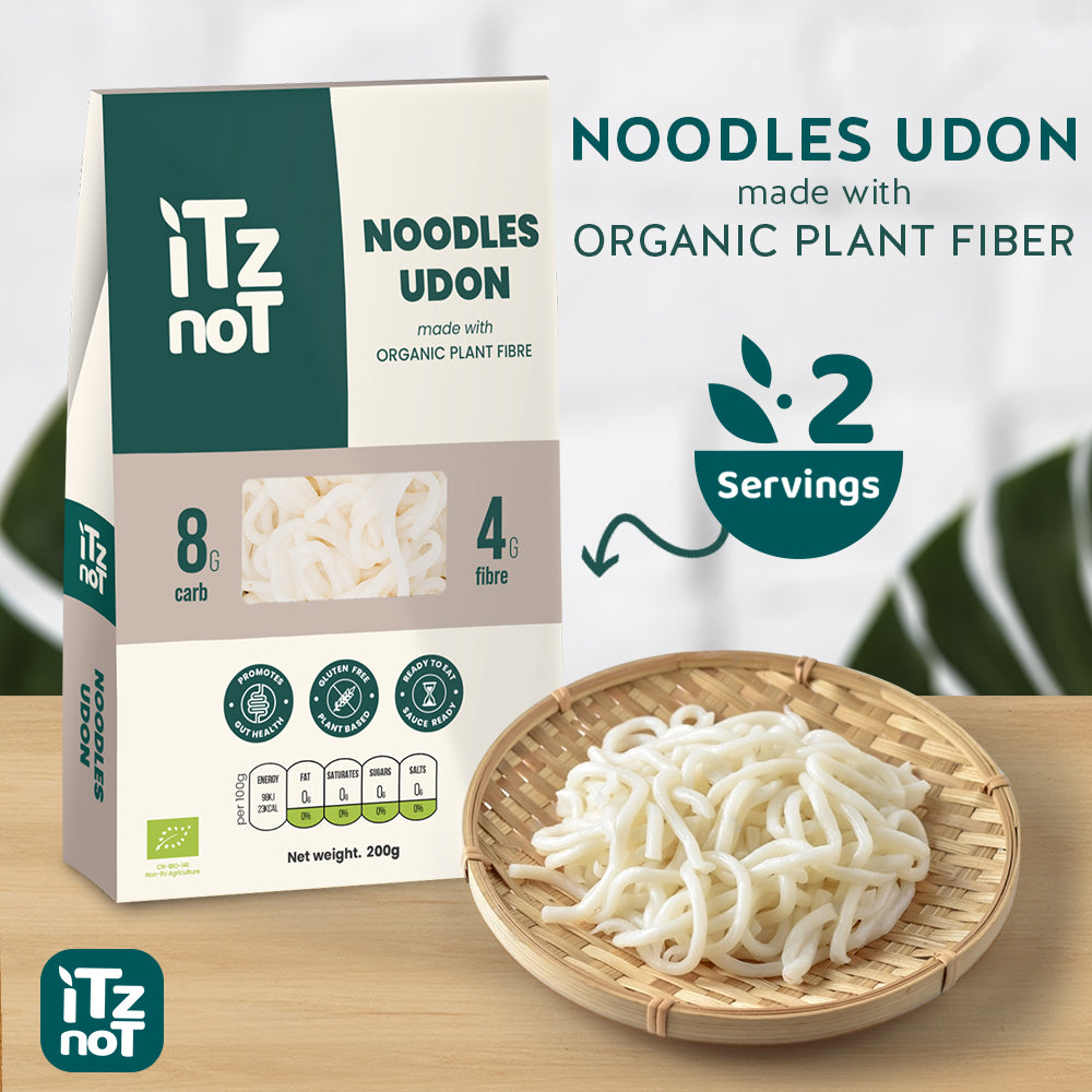 iTz noT Noodles Udon Organic Plant Fibre Yam, Ready to Eat, 100% Natural, Gluten Free 200gm