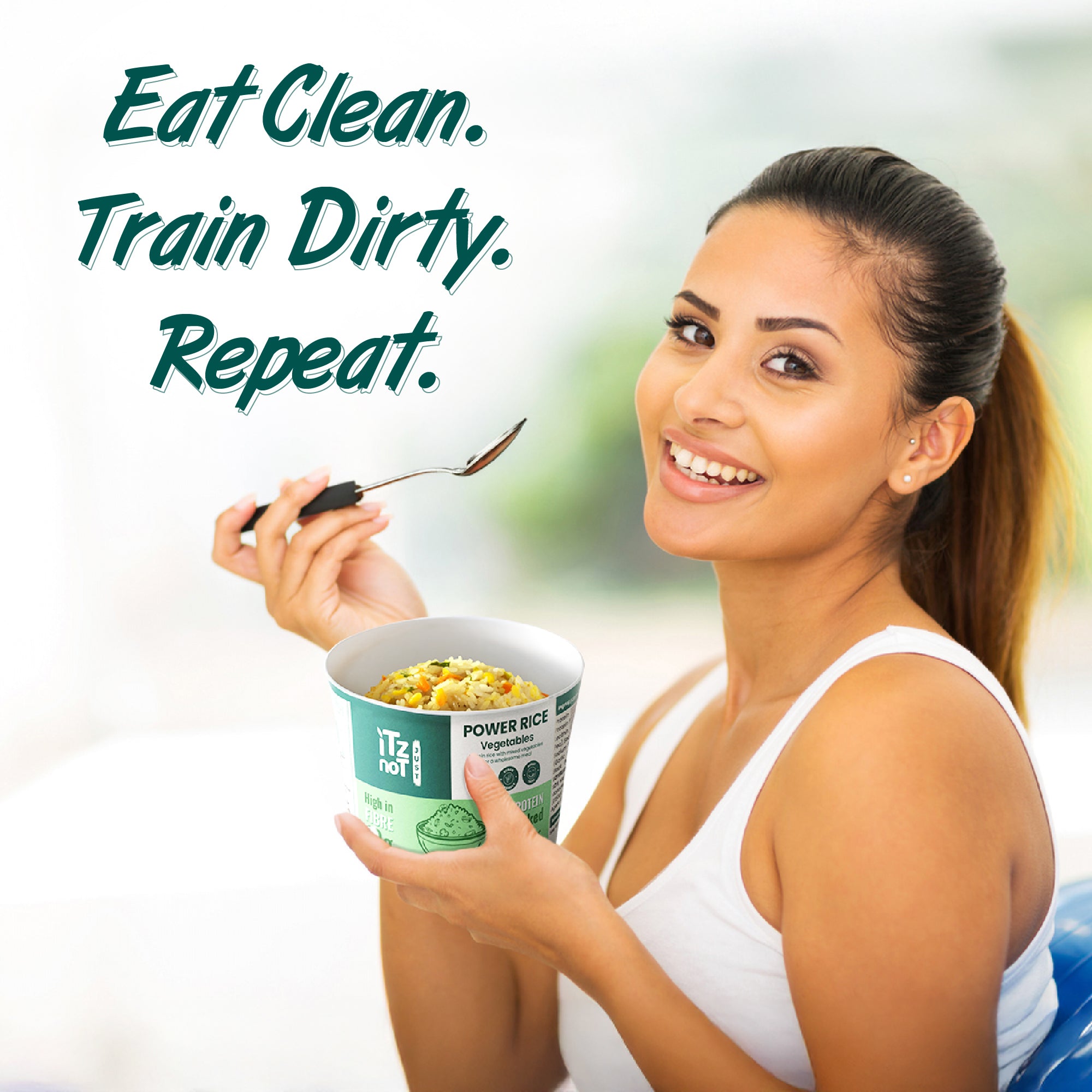 iTz noT Just Power Rice Vegetable Flavour – High Protein & High Fibre – Vegan, Gluten-Free, Low Fat – Instant Rice Pot with Vegetables – Ready in Minutes