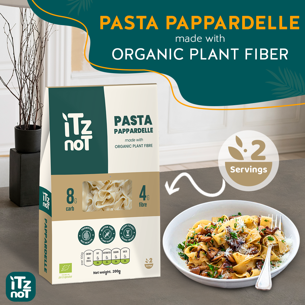 iTz noT Pasta Pappardelle Organic Plant Fibre Yam, Ready to Eat, 100% Natural, Gluten Free 200gm